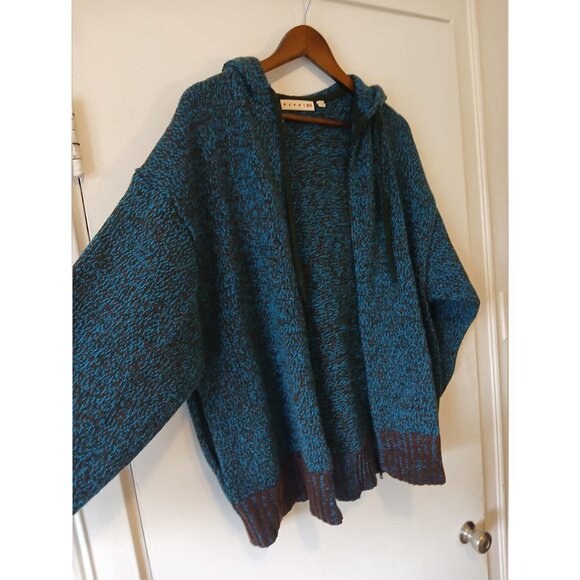 MARNI x UNIQLO - Blue Knitted full zip hoodie - Sz L - Picture 4 of 7